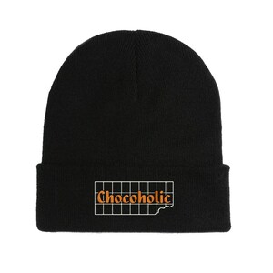 Chocoholic Lustige Schokolade Liebhaber Logo bestickt Beanie Mütze Winter Herbst Mütze warm weich bequem