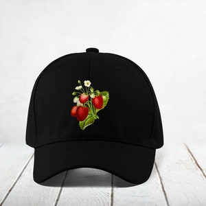 Wild Strawberry Tasty Summer Logo Unisex Printed Baseball Cap Dad Hat Sportswear