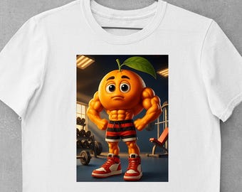 U Din Din Din Ma Dun Italian Brainrot Funny Orange Man Unisex Men's Women's Printed Cotton T-shirt Top