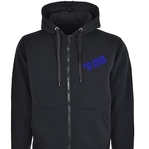 Per Ardua Ad Astra Latin Slogan Dope Embroidered Unisex Men&#39;s Cotton Zipped Hoodie Jumper Soft Comfortable
