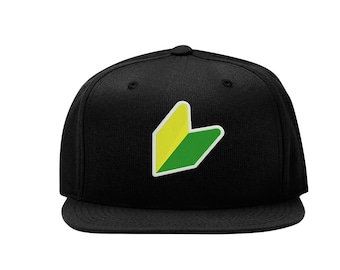 JDM Japanisches Logo Auto Lifestyle Bestickte Snapback Cap Fullcap Flat Bill Cap Hip Hop Hut