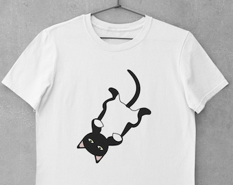 Crazy Cat Japanese Anime Printed Cotton T-shirt Top Tee
