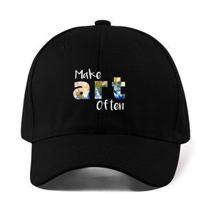 Make Art Often Unisex DTF Printed Logo Baseball Cap Dad Hat Sport Cap