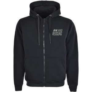 Akagi Redsuns initial D Anime Manga Embroidered Unisex Men&#39;s Cotton Zipped Hoodie Jumper Soft Comfortable