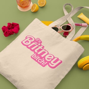 Sac cabas réutilisable en coton biologique rigolo It's Britney Bitch