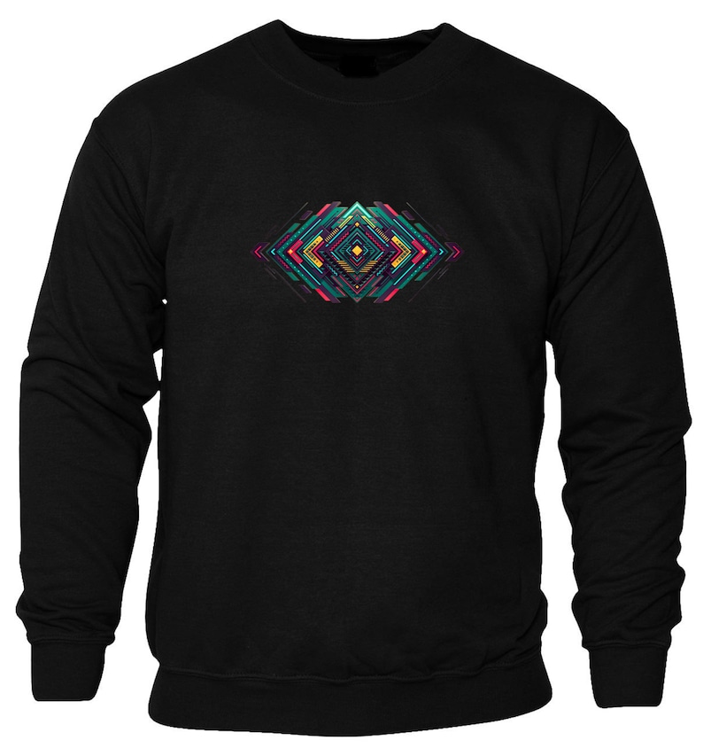 Ethnic Tribal Digital Abstract Ornament Unisex Men/'s Cotton Trendy Printed Sweatshirt Jumper Pullover