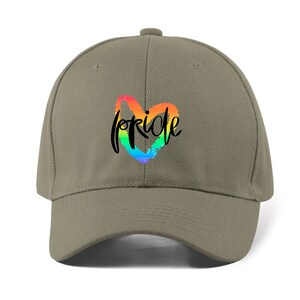 Pride Rainbow Heart Printed Unisex Baseball Cap Dad Hat Sport Cap