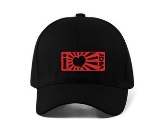 Rotary13B1 Datsun Kanji Logo Baseball Cap – Black Flat Brim, Embroidered 3D Design, Snapback