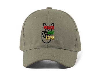 Peace And Love Symbol Hand Sign Unisex DTF Printed Baseball Cap Dad Hat Sport Cap