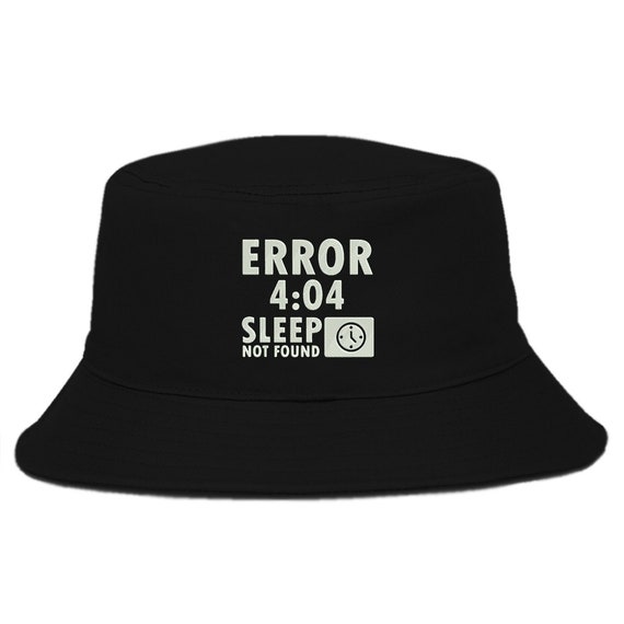 Error 404 Sueño no encontrado divertido eslogan logotipo de primera calidad  polímeros reciclados transpirable bordado sombrero de cubo gorra de verano  unisex -  España