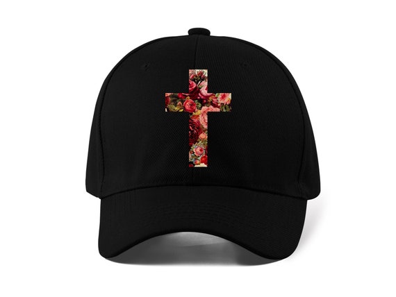 【Rosen Kreuz】MODBEA CAP Retro Blumen Rosen Kreuz Unisex DTF gedruckte Logo-Baseballmütze