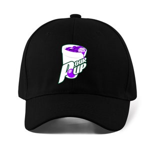 Purple Drink Cup Vaporwave Aesthetic Printed Unisex Baseball Cap Dad Hat Sport Cap