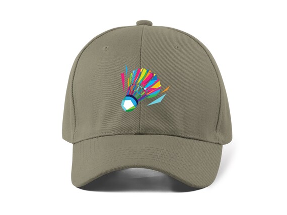 Unisex Badminton Hat | Shuttle Logo Dad Cap | DTF Print Baseball