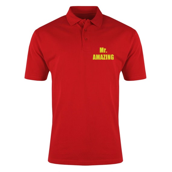 Details about Mr Amazing Funny Slogan Embroidered Men's Classic Cotton Polo Shirt Details about Mr Amazing Funny Slogan Embroidered Men's Classic Cotton Polo Shirt