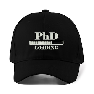 PHD Loading Funny Slogan Embroidered Baseball Cap Dad Hat Sport Cap Unisex
