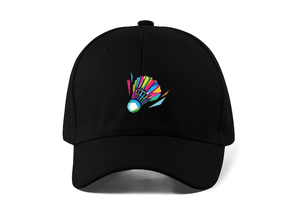 Unisex Badminton Hat | Shuttle Logo Dad Cap | DTF Print Baseball