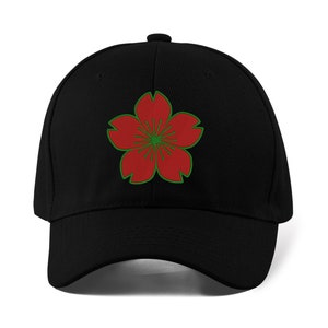 Sakura Blossom Japanese Embroidered Baseball Cap Dad Hat Sport Cap Unisex