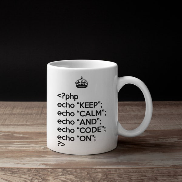 Keep Calm and Code On Funny Custom Made Keramik Kaffee Tee Tasse Perfektes Geschenk für Geek Nerd