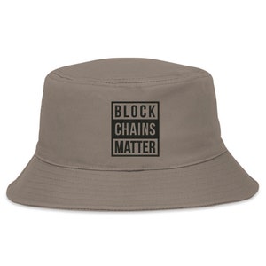 Blockchains Matter Crypto Bitcoin Recycled Polymers Breathable Embroidered Bucket Hat Summer Cap Unisex