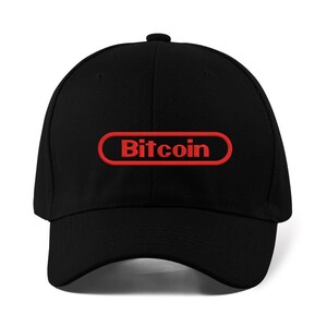 Bitcoin Old School Style Logo Crypto Embroidered Baseball Cap Dad Hat Sport Cap Unisex