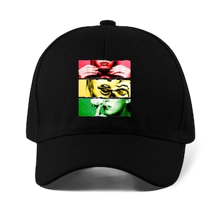 Girl Rolling A Blunt Rasta Design Unisex Printed Baseball Cap Dad Hat