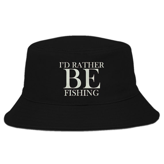 I'd Rather Be Fishing Funny Premium Quality Recycled Polymers Breathable  Embroidered Bucket Hat Summer Cap Unisex -  Denmark