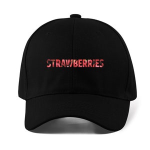 Sweet Strawberry Splash Unisex Printed Baseball Cap Dad Hat for Fruity Fun