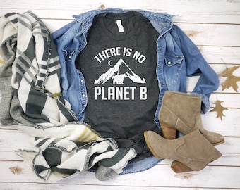 Es gibt keinen Planeten B Umwelt Kurzarm Unisex T-Shirt