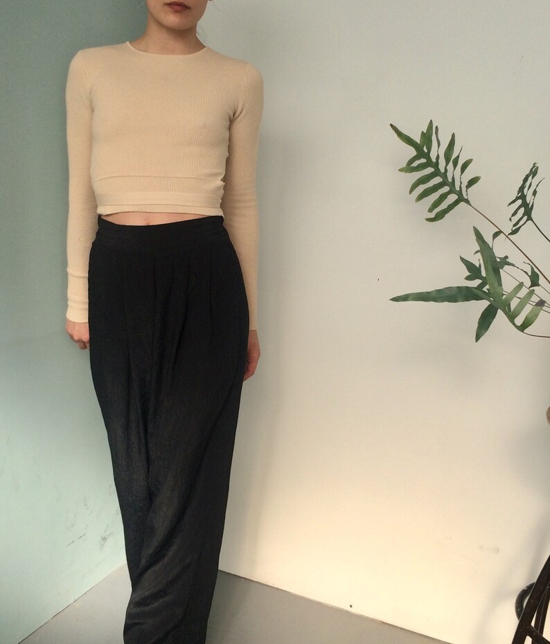 Black pleated palazzo trousershigh waistsize 10