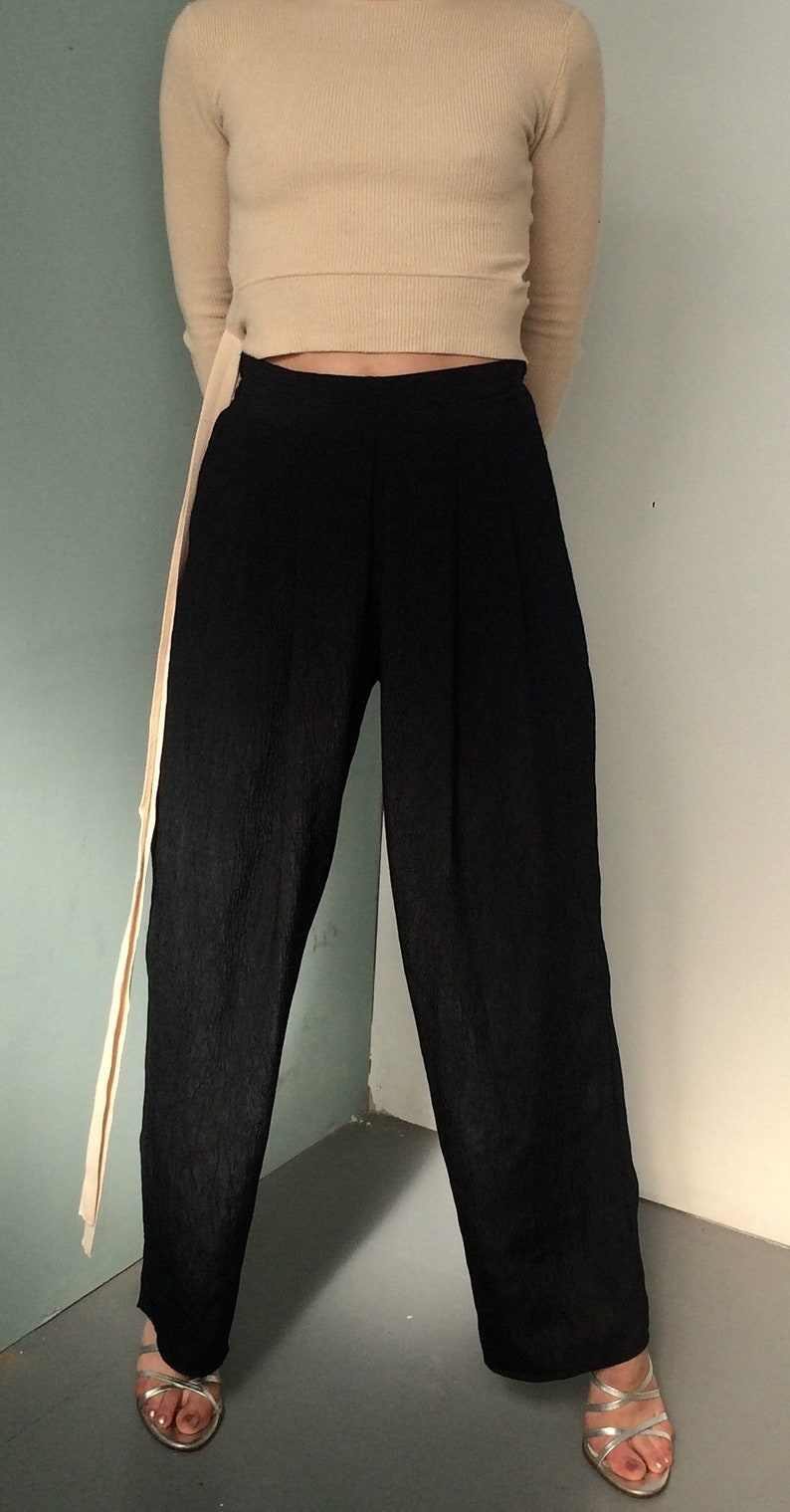 Black pleated palazzo trousershigh waistsize 10