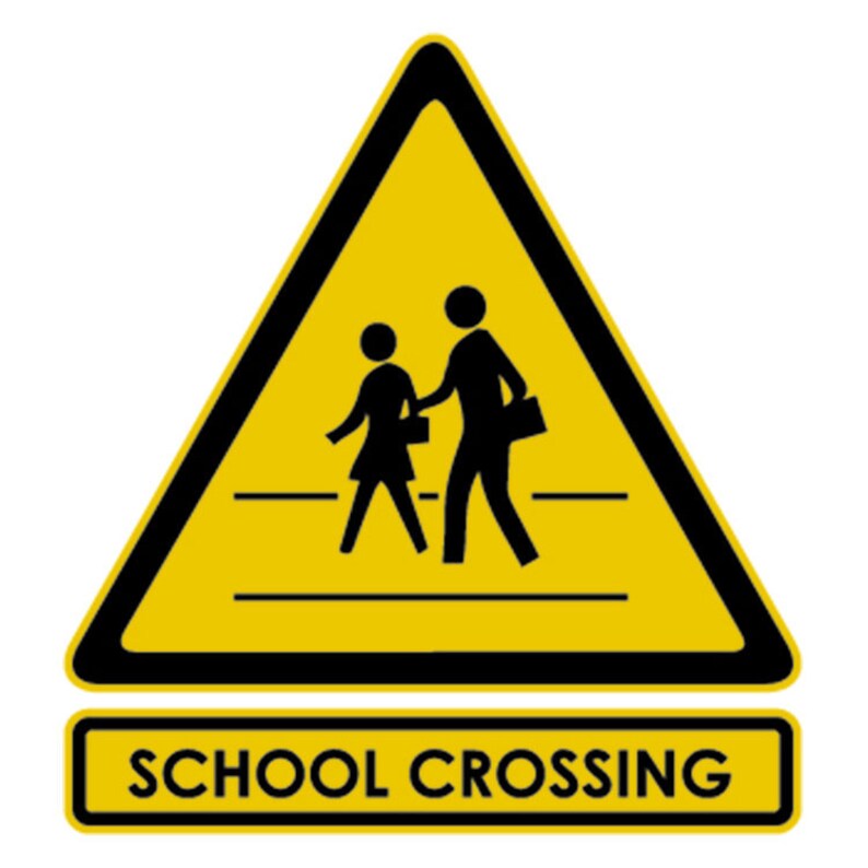 School Crossing Sign Etsy