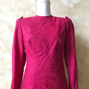 Vintage 1980s Fuchsia Brocade Tunic / Dress By Biruta S by Judi