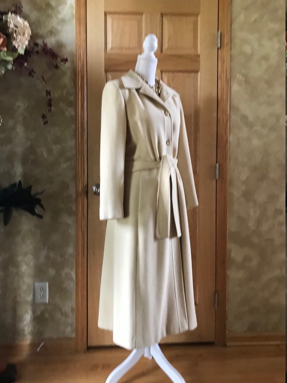 Vintage Black Pure Cashmere Long Trench Coat 10 12 main image 1