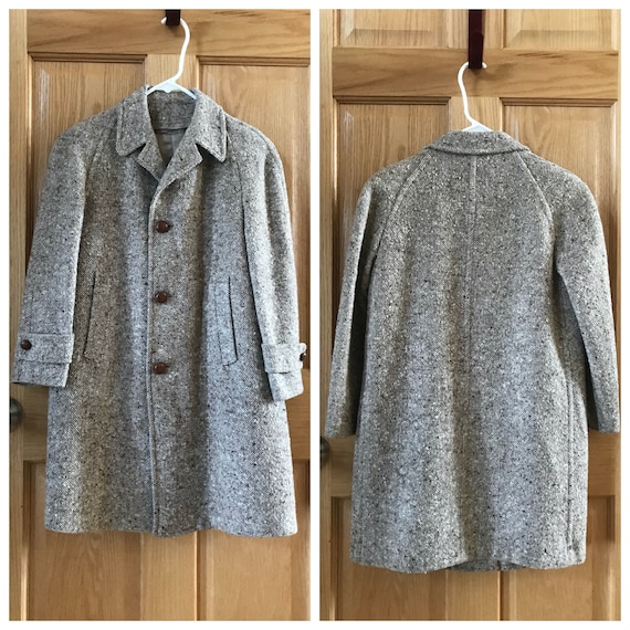 Vintage 1940's Boy's Brown and Creamy Light Beige
