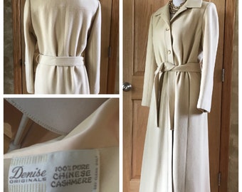 Gorgeous Vintage Chinese Cashmere Trench Coat / Long Pea Gorgeous Vintage Chinese Cashmere Trench Coat / Long Pea