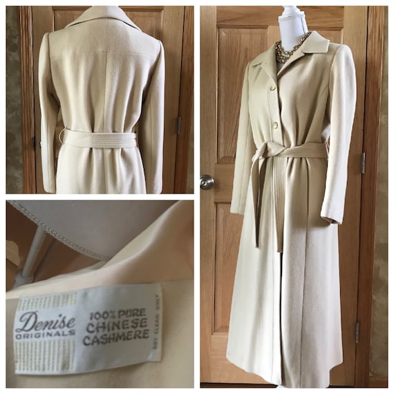 Gorgeous Vintage Chinese Cashmere Trench Coat / Long Pea Gorgeous Vintage Chinese Cashmere Trench Coat / Long Pea