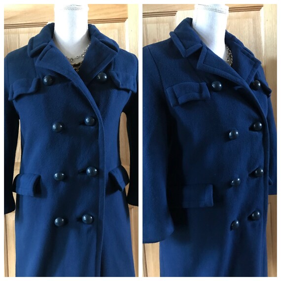 Rare Vintage 1950’s /1960s Navy Double Breasted w… - image 3
