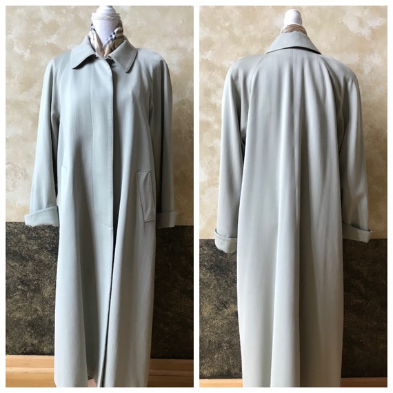 Vintage Sak's Fifth Avenue Light Olive Green Trenc