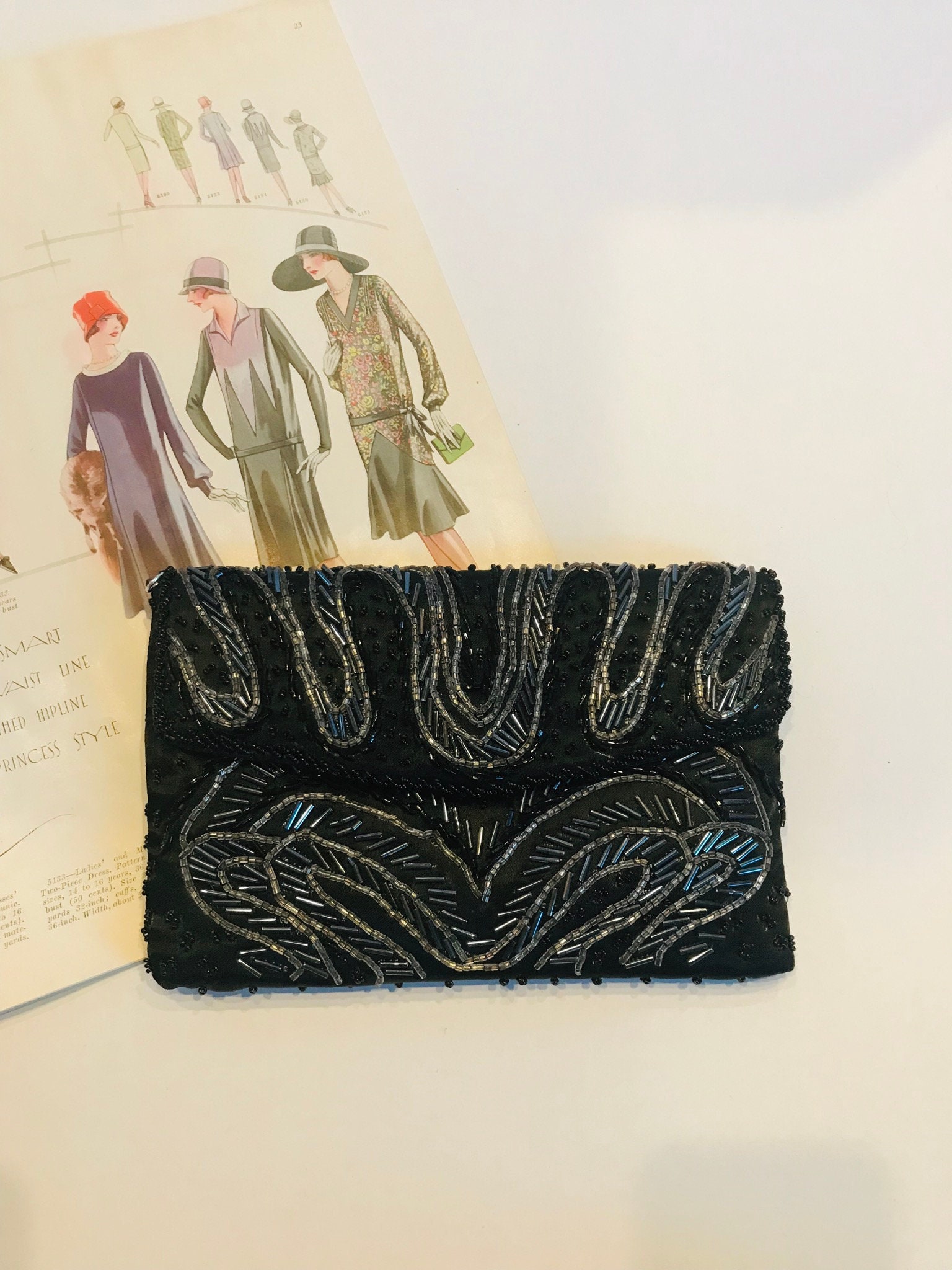 1950s Black Beaded Clutch Bag by La Regale – Vintage At The Tower
