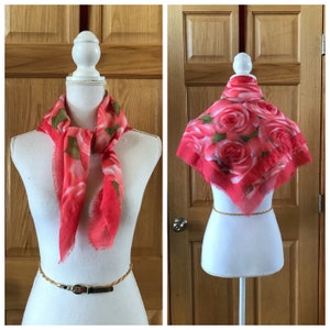 Beautiful Vibrant Pink Floral Scarf image 6