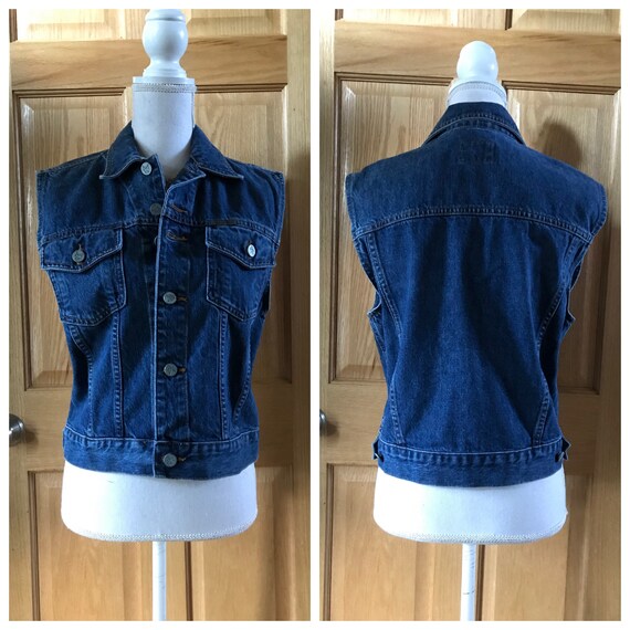 Vintage Calvin Klein Jean Jacket Vest by Calvin Klein… Gem