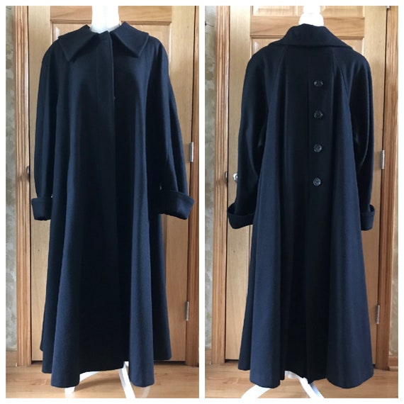 Stunning Vintage Long Wool Pea Coat / Princess / L