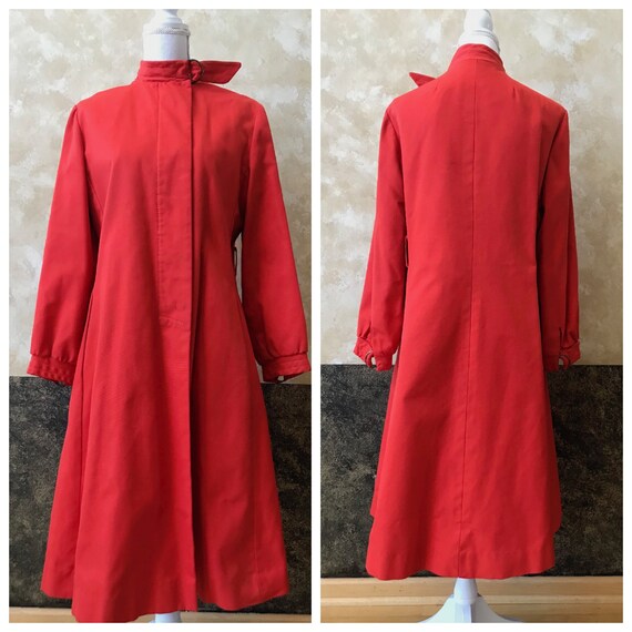 Gorgeous Vintage 1960s / 1970s Vibrant Reddish Ora