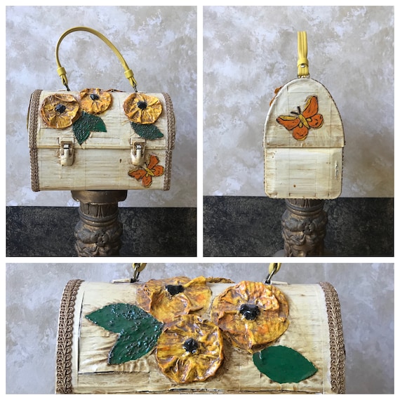 Papier Mache and Wood Clutch Bag with Hand-Painted Flowers - Beauty of  Persia | NOVICA