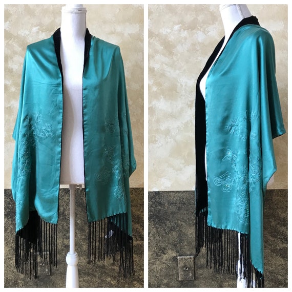 NOS / NWT Reversible Oscar De La Renta Teal Silk … - image 7