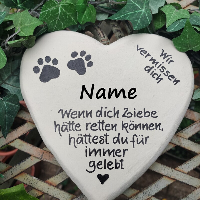 Gedenkstein hund Etsy.de