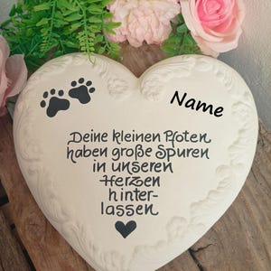 Tiergedenkstein, Tiergrabstein, großer Stein, Katze, Hund,Herz, kleine Pfoten,Gedenkstein Katze