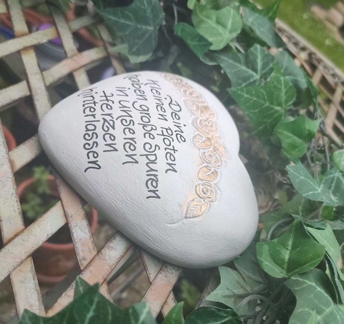 Tiergedenkstein Tiergrabstein Hund KatzeGedenkstein Etsy