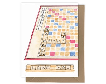 Scrabble Mother's Day Card, Cards for Mom