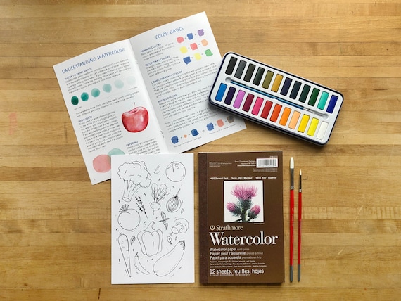 DIY Watercolor Painting Kit, DIY Paint Kit, Craft Kit for Adults, Art Box,  Art Kit, Craft Kit, Art Gift Box, Kids Crafts, Art Supplies Box 